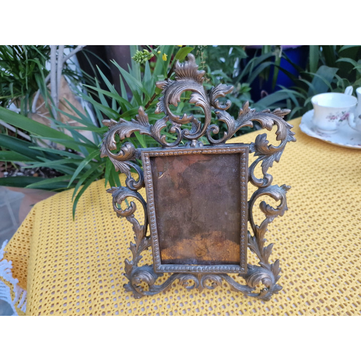 Antique Bronze Tabletop Frame c. 1920 Art Nouveau Ornament