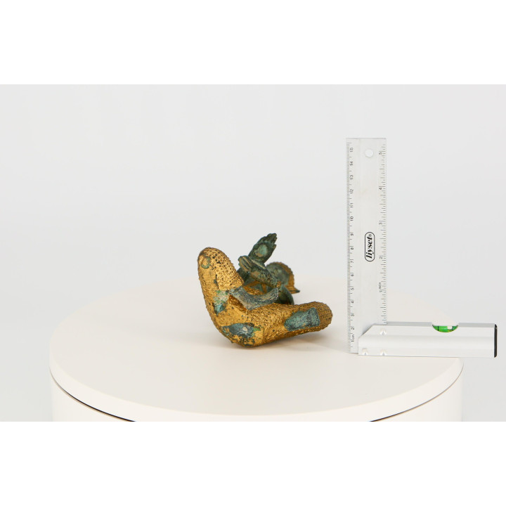 Escultura de Músico Tailandês em Bronze - 15 cm