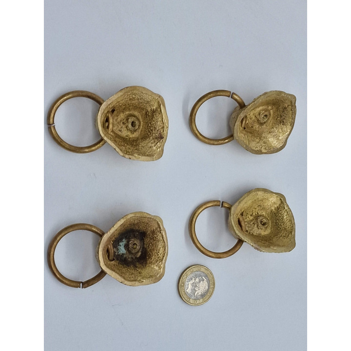 Set van 4 Bronzen Leeuwenkop Handgrepen | Jaren 20