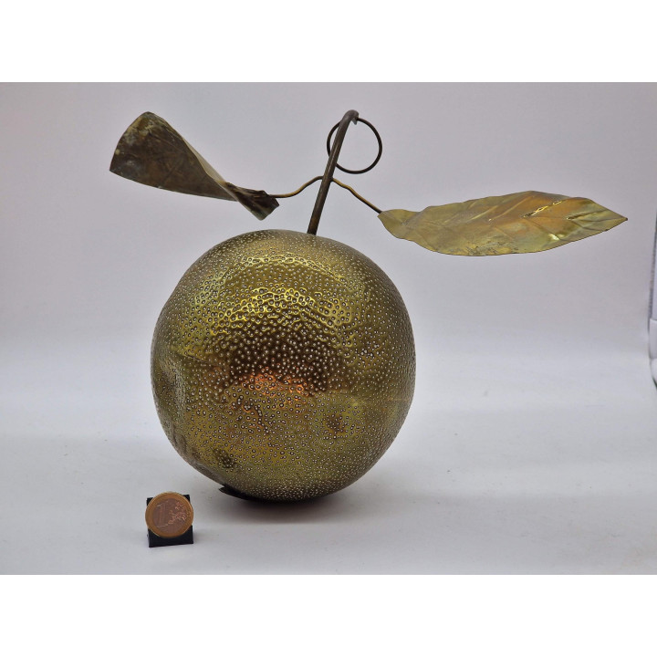 Mid-Century Brass & Copper Fruit Sculptures (Set of 3)
