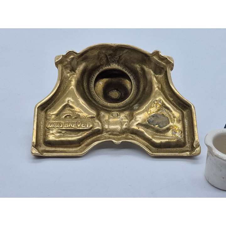 Jugendstil Schreibzeug aus Messing - Frankreich 1910