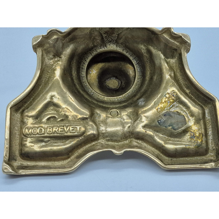 Art Nouveau Koperen Inktpot - Frankrijk 1910