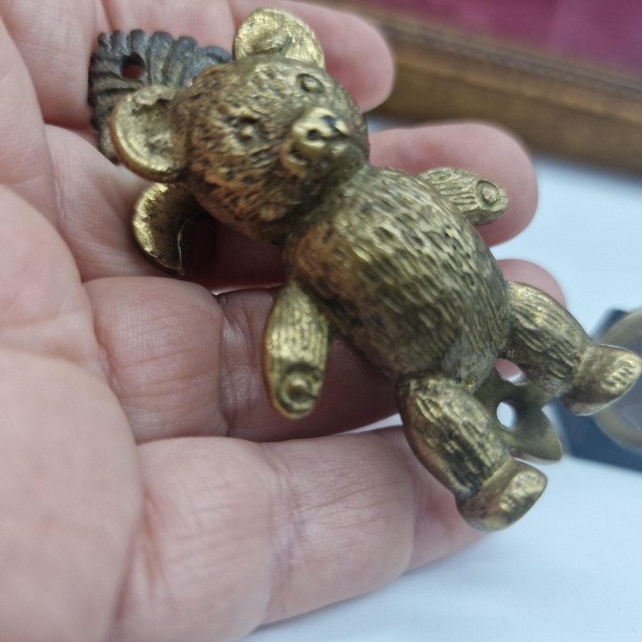 Vintage Türklopfer Teddybär Messing ADH | Sammlerstück