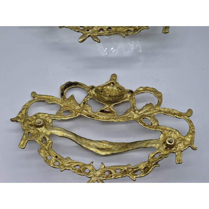 Set di 4 Maniglie in Bronzo Stile Rococò (1920)