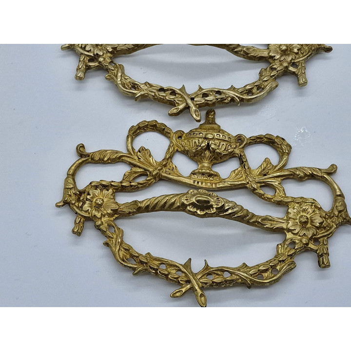 Conjunto de 4 Puxadores de Bronze Estilo Rococó (1920)