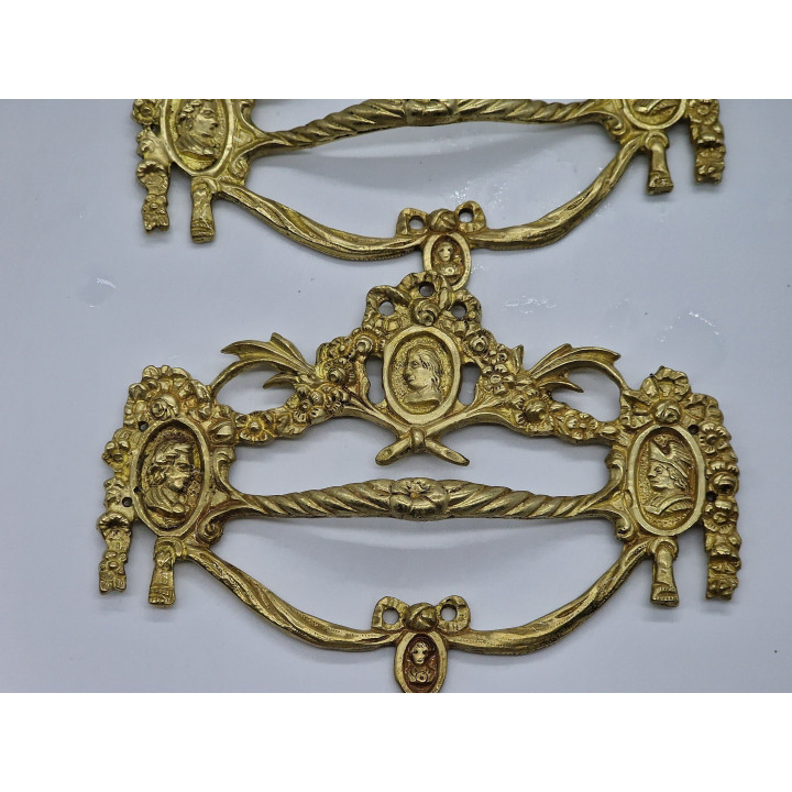 Set 4 Tiradores Bronce Neoclásicos Luis XVI - Años 20