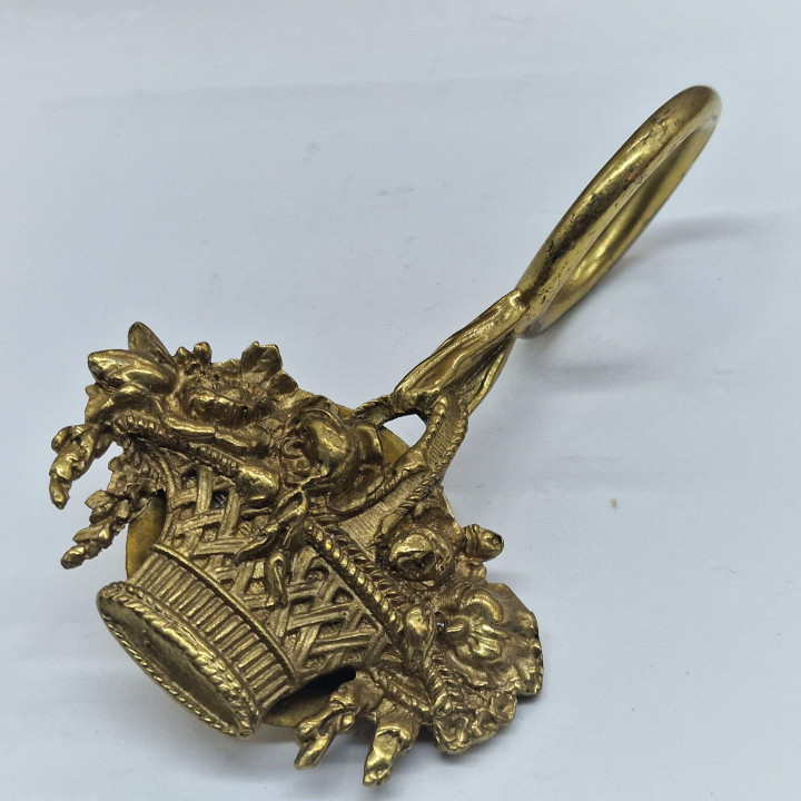1950s Vintage Bronze Curtain Ring — Louis XV Style