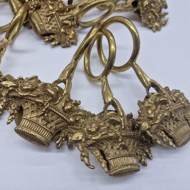 1950s Vintage Bronze Curtain Ring — Louis XV Style