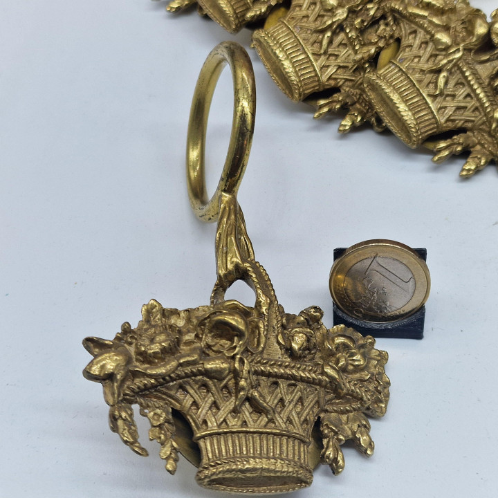 1950s Vintage Bronze Curtain Ring — Louis XV Style