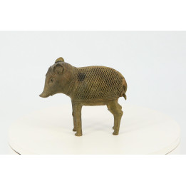 Dhokra Bronzen Everzwijn - Indiase Tribale Kunst 1970