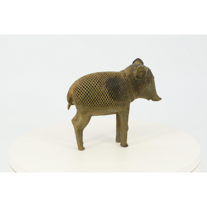 Dhokra Bronzen Everzwijn - Indiase Tribale Kunst 1970