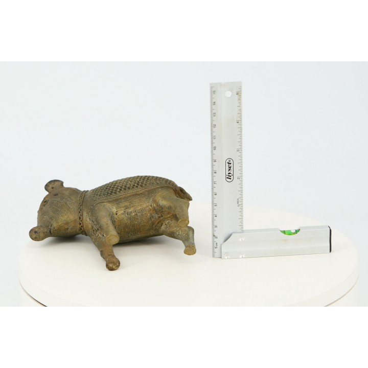 Cinghiale in Bronzo Dhokra - Arte Tribale Indiana del 1970