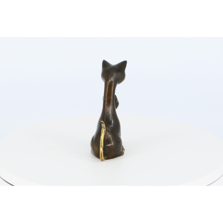 Escultura de gatos en bronce años 90 | Diseño Modernista