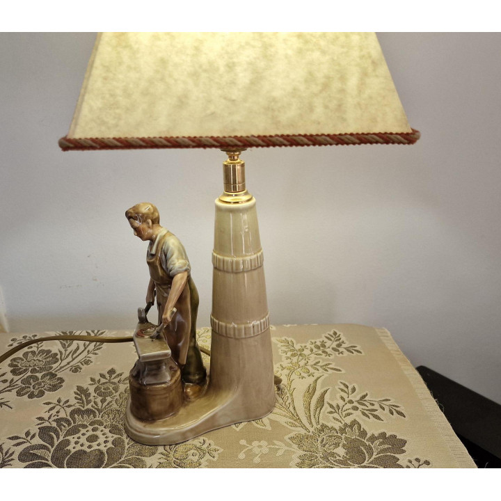 Lampada in Porcellana di Dresda Fabbro - Vintage Germania