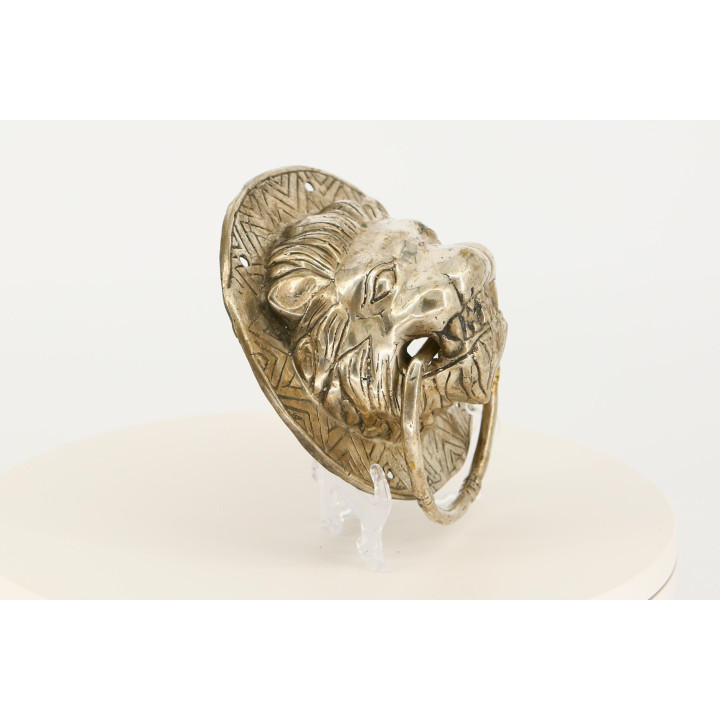 Vintage Lion Head Door Knocker - Indonesia 1970s