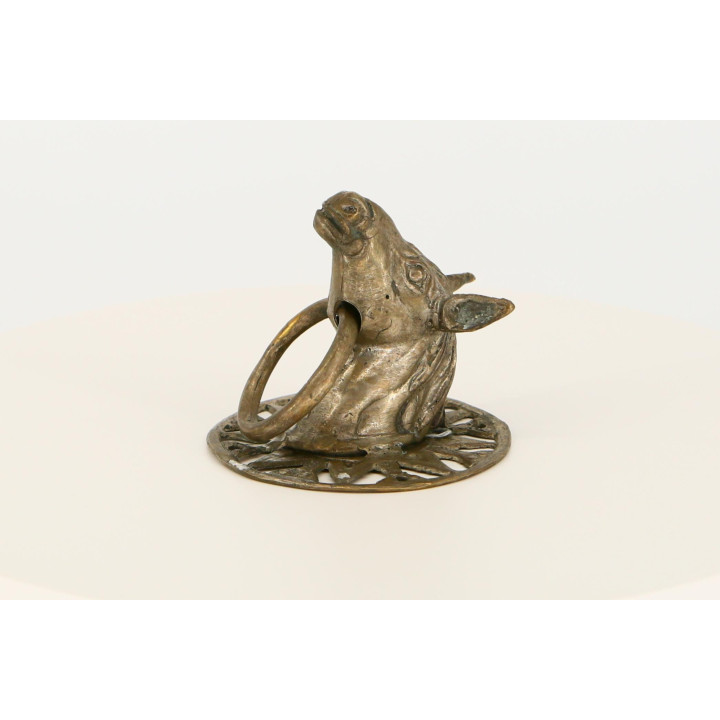Heurtoir de Porte Tête de Cheval Vintage - Bronze Indonésie 1970