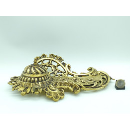 Antieke 19e-eeuwse verguld bronzen inktpot Rococo-stijl