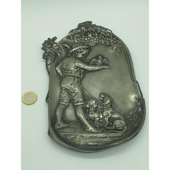 Jugendstil Wandreliëf Jager & Teckels