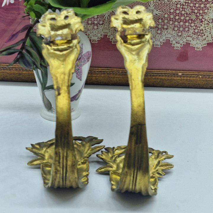 Soportes de Cortina de Bronce Estilo Imperio Francés