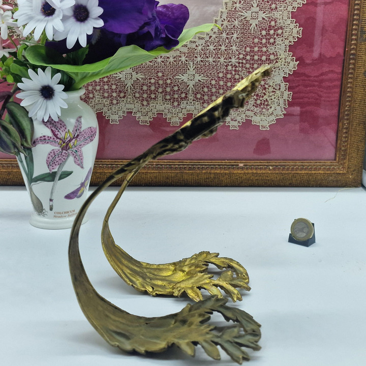 Antieke Bronzen Gordijnroedehouders Empire Stijl