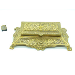 Scatola da Scrivania Art Nouveau in Ottone (1900)