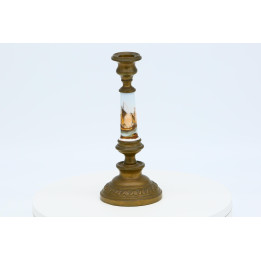 Antique Neoclassical Bronze & Porcelain Candlestick (1910-1920)