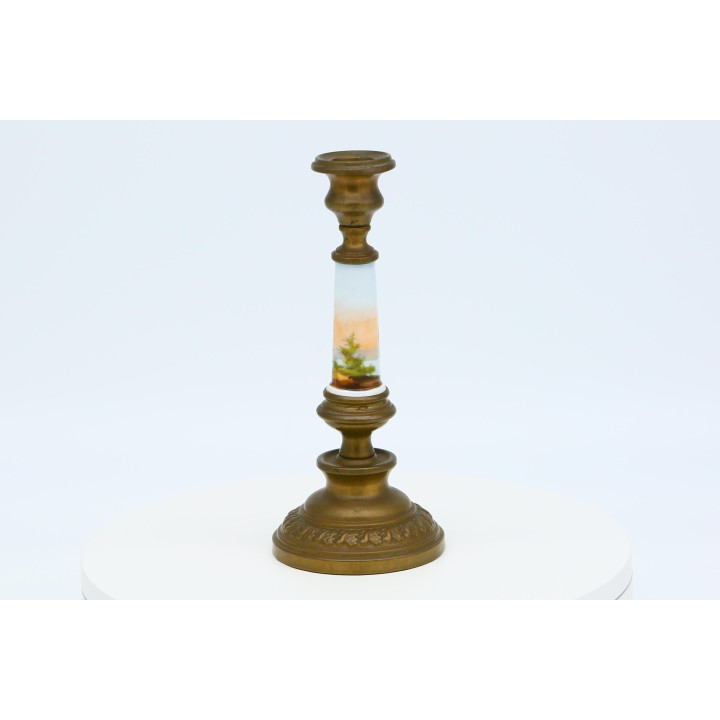 Candelabro de Bronze e Porcelana Neoclássico (1910-1920)