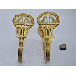 Paire de Supports de Tringle en Bronze, Style Empire, v. 1910
