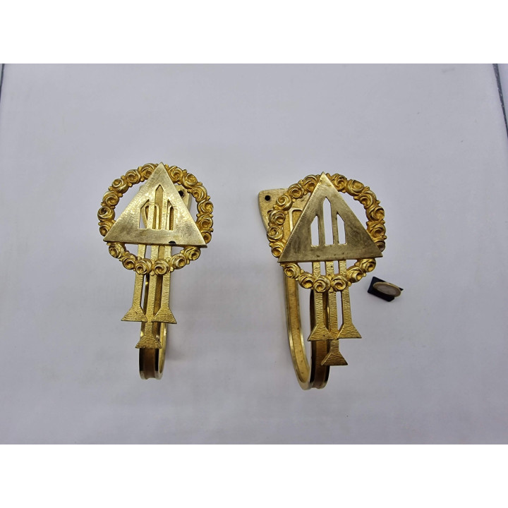 Coppia di Supporti per Tende in Bronzo, Stile Impero, 1910