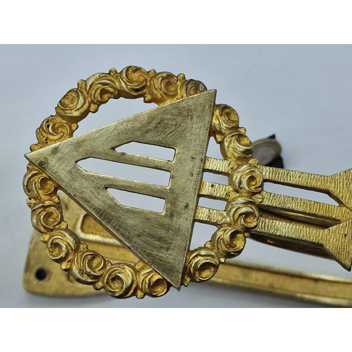 Pair of Antique Bronze Curtain Rod Brackets, Empire Style 1910s