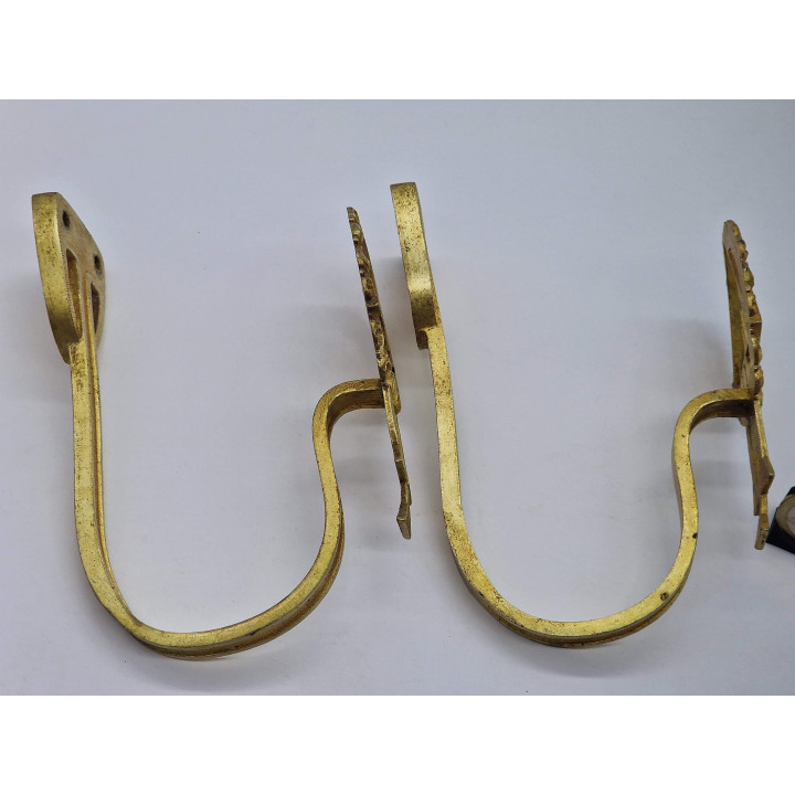 Paar Vorhangstangenhalter aus Bronze, Empire-Stil, 1910er Jahre
