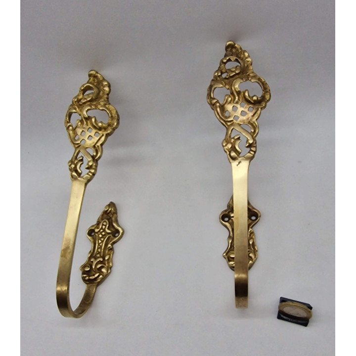 Embrasses à rideaux en laiton, vers 1910, Style Empire