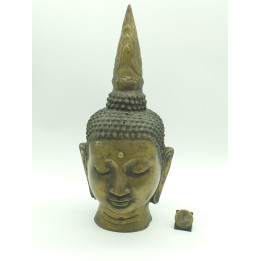 Busto de Buda em Bronze Estilo Ayutthaya