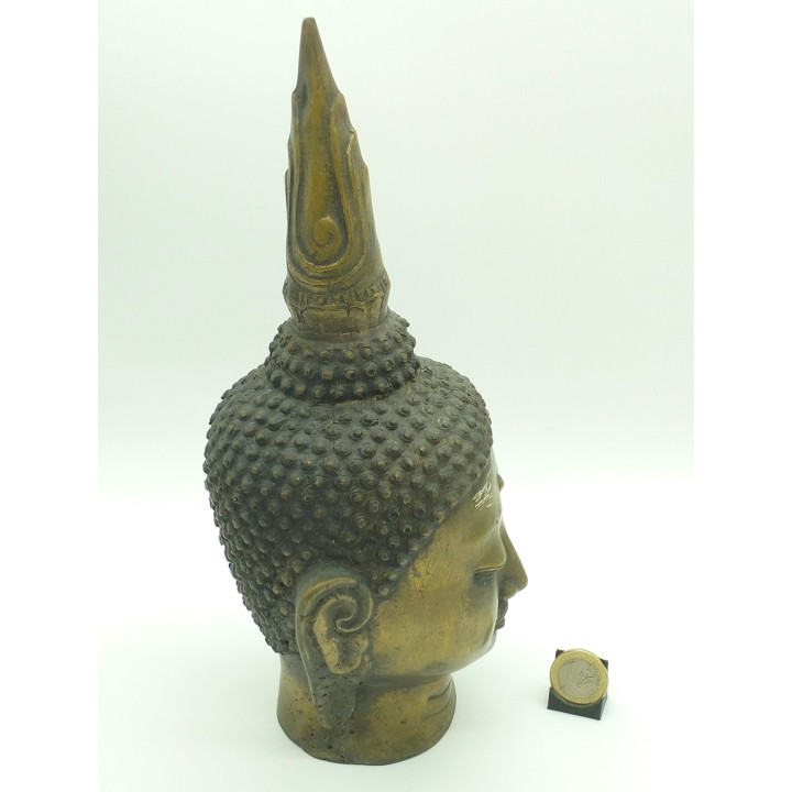 ブロンズ像 仏陀の胸像 アユタヤ様式 (タイ)
