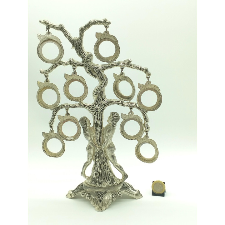 Vintage Bisa Silver-Plated Family Tree Photo Frame 1970s