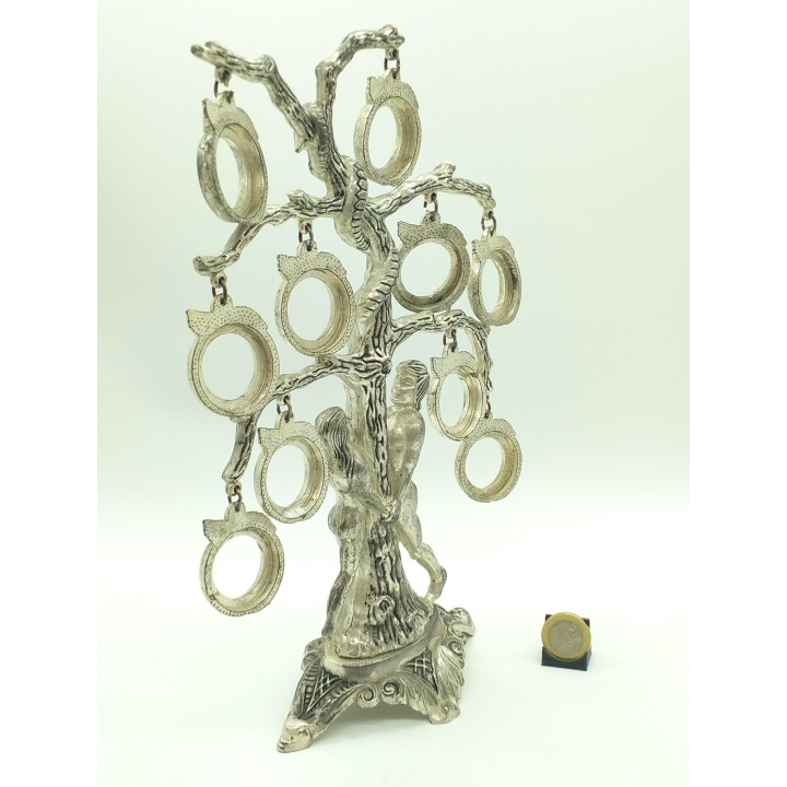 Vintage Bisa Silver-Plated Family Tree Photo Frame 1970s
