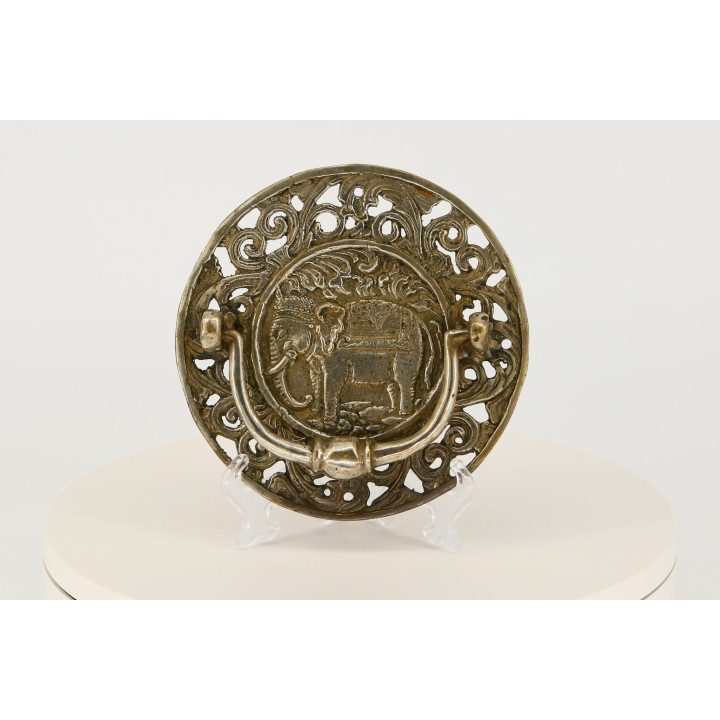 Vintage 1970s Indonesian Elephant Brass Door Knocker