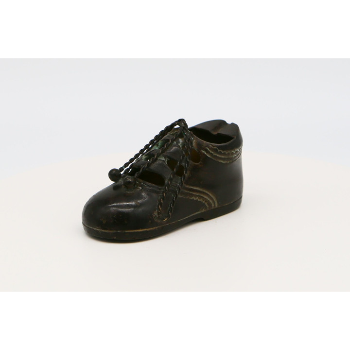 Chaussure Victorienne en Métal - Objet de Décoration Vintage