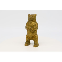 Salvadanaio Orso Grizzly in Metallo Pressofuso (Anni '80)