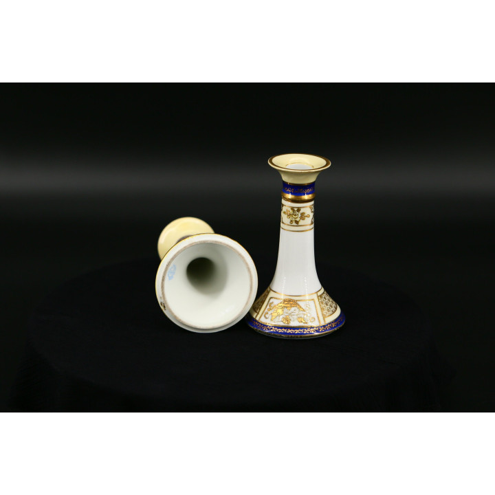 Conjunto de Toucador Noritake Azul Cobalto e Ouro (6 peças)