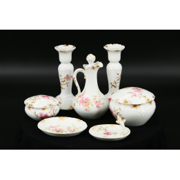 Juego de Tocador Limoges R. Delinieres & Co, 7 Piezas, c. 1900