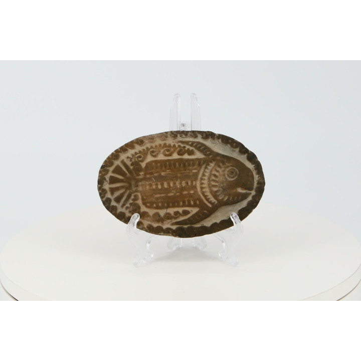 Precolumbiaanse Keramische Stempel Vis | Pintadera Replica