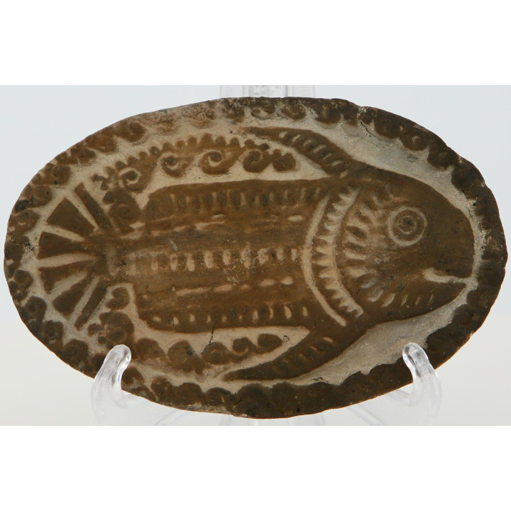 Precolumbiaanse Keramische Stempel Vis | Pintadera Replica