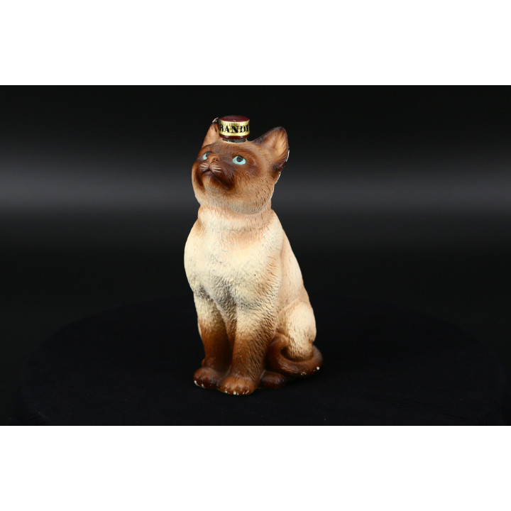 Siamese Cat Miniature Bottle - Spanish Ceramic 1990s