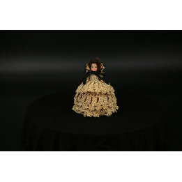 19世紀 ハーフドール ポーセリン パウダーボックス