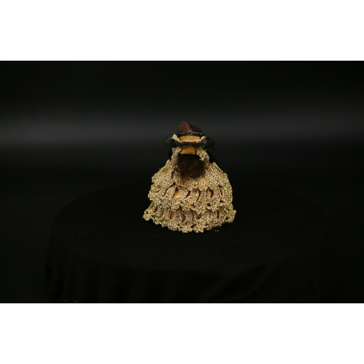 Polvilheira Half-Doll em Porcelana Séc. XIX