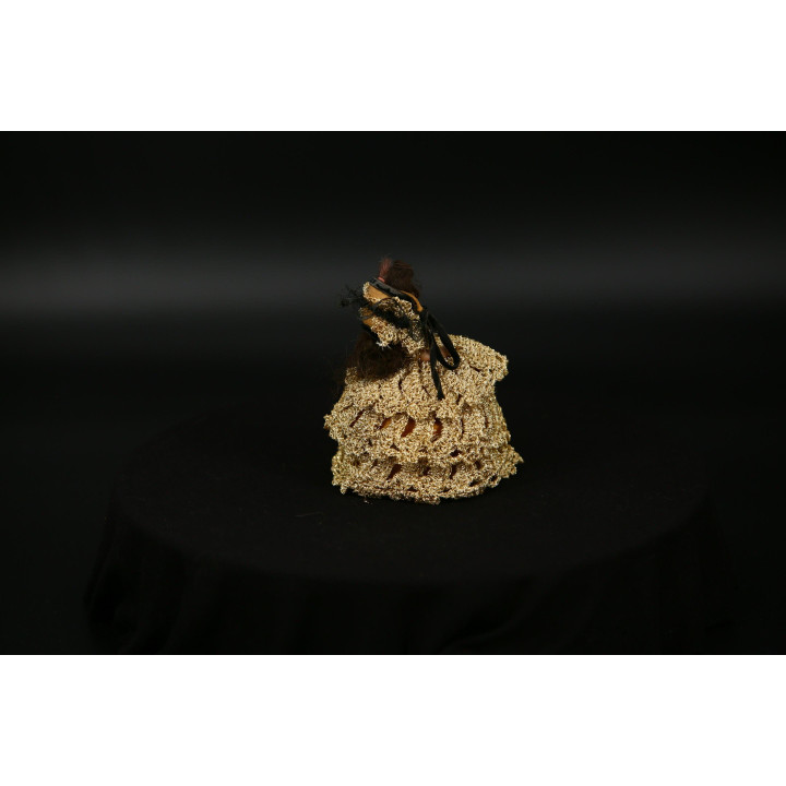 Poudrier Half-Doll en Porcelaine XIXe siècle