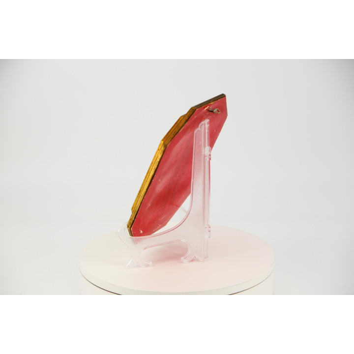 ビンテージ油彩画 花の静物画 - 八角形木製フレーム (1990年代)
