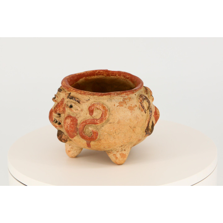 Ceramiczne Naczynie Trójnożne Styl Prekolumbijski - Kolumbia lata 80.