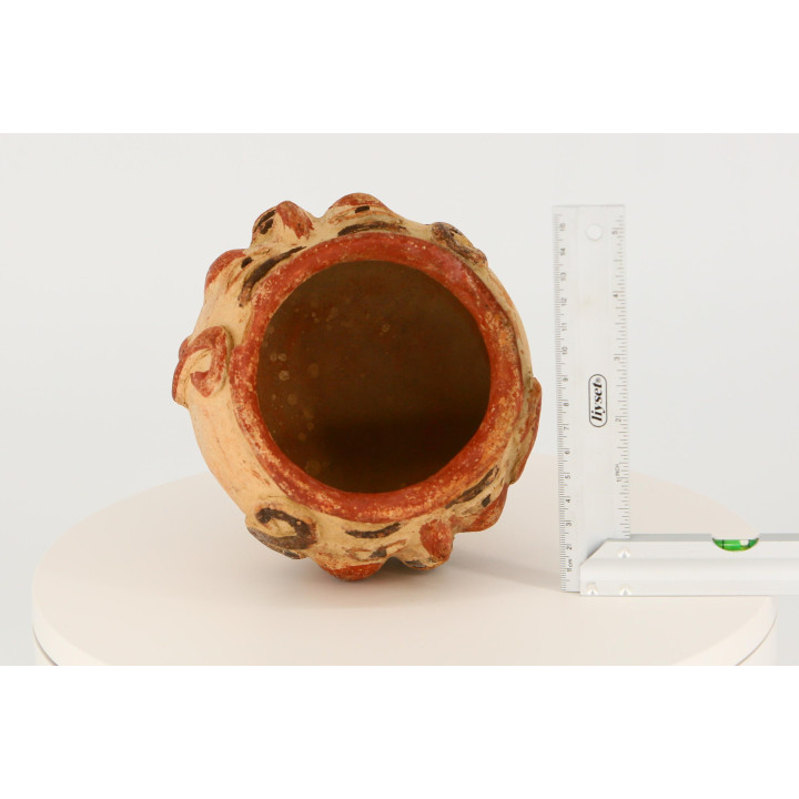 Vaso Trípode de Cerâmica Estilo Pré-Colombiano - Colômbia Anos 80